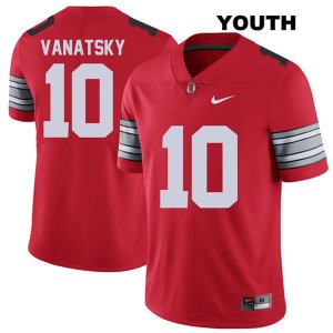 Youth NCAA Ohio State Buckeyes Daniel Vanatsky #10 College Stitched 2018 Spring Game Authentic Nike Red Football Jersey TV20Q85RC